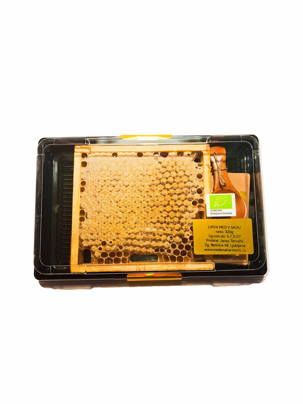 Organic Linden Honey in Comb
