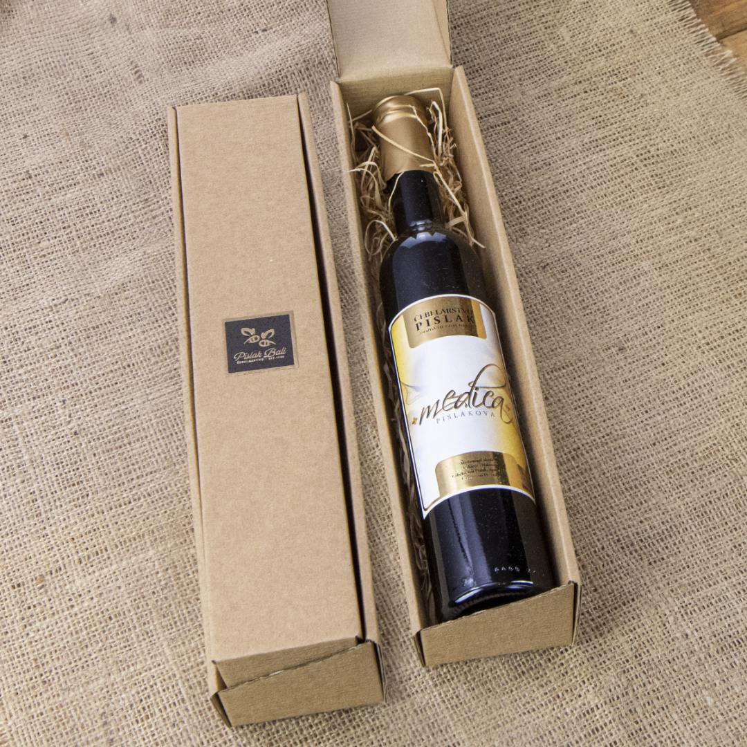 PISLAKOV MEDENI VINO V DARILNI ŠKATLI