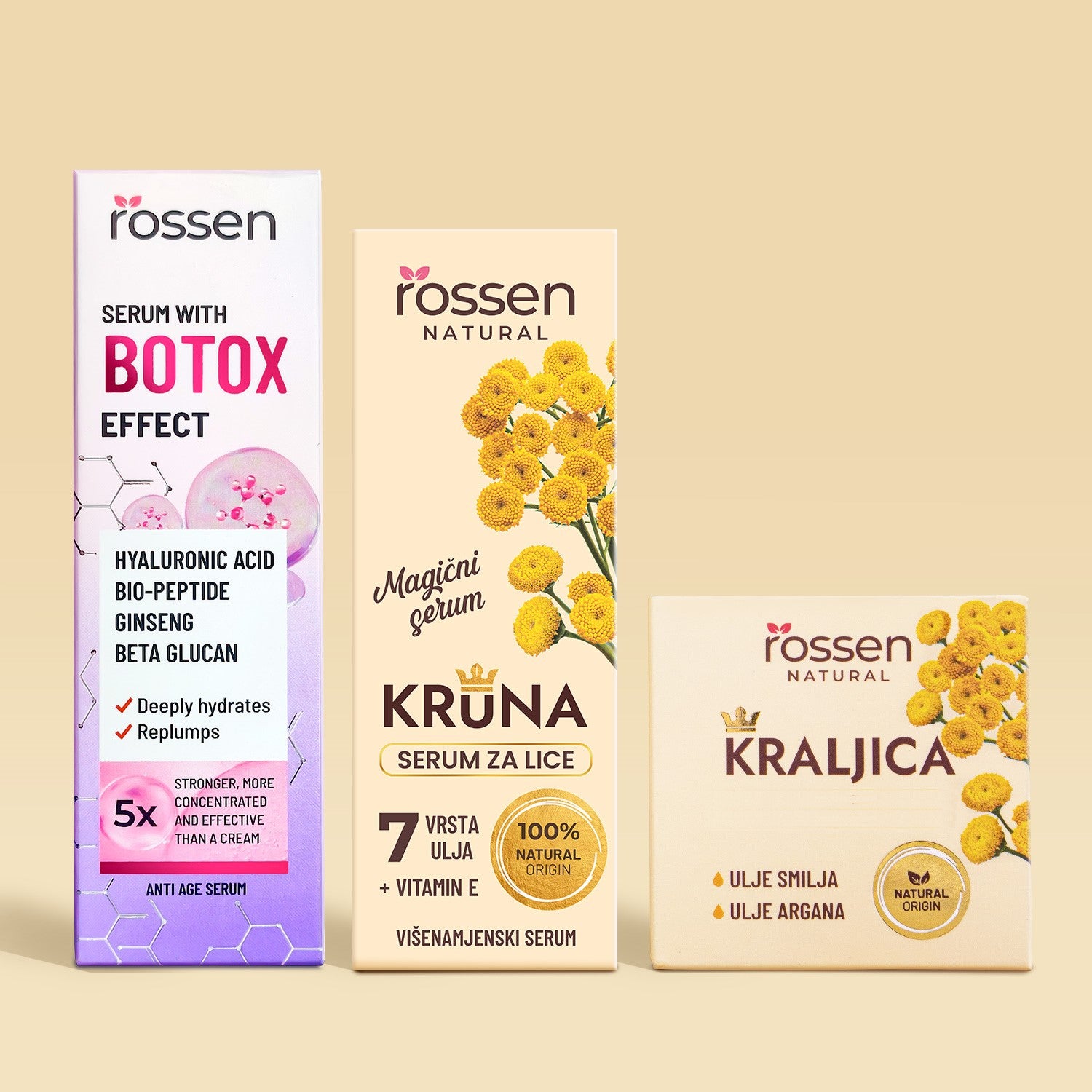 TRIO set for 24h facial care + HEADBAND