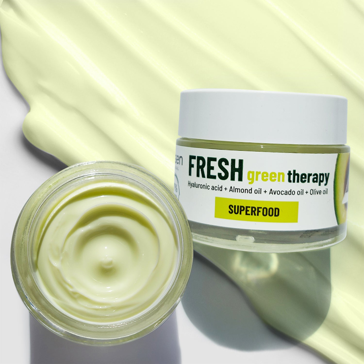 Masque facial thérapie verte fraîche