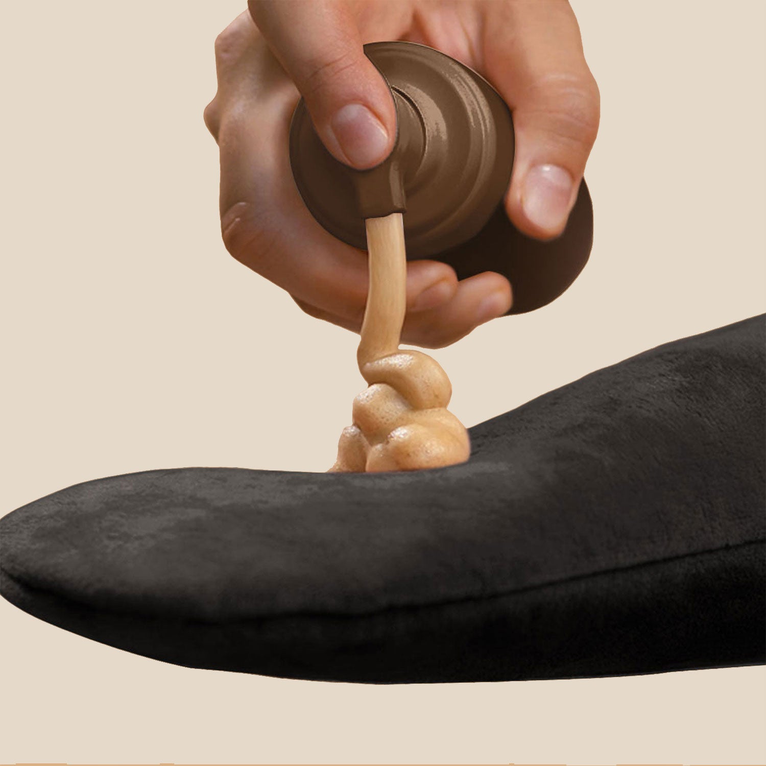 Bronze tan applicator glove