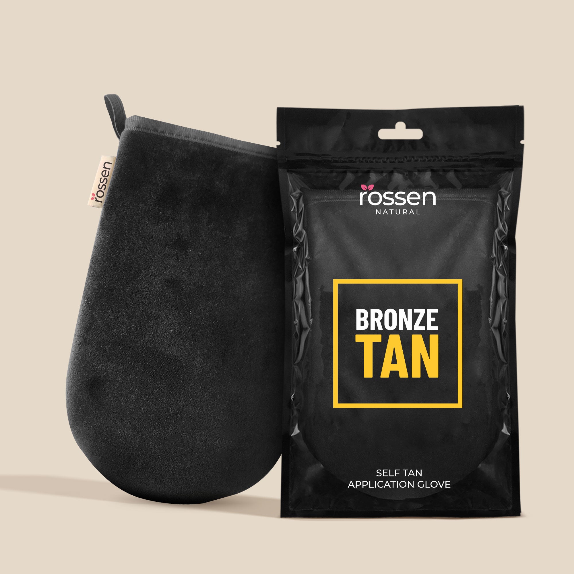 Bronze tan applicator glove