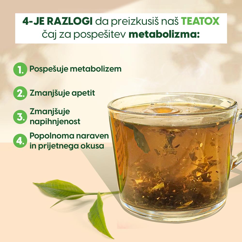 Teatox Tea for Body Detox 2x100 gr + FITlife Drops