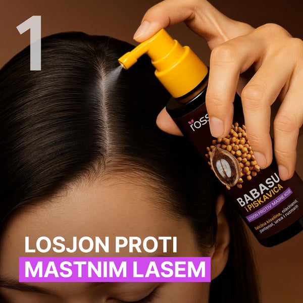 Babassu in fenugreek komplet za lase