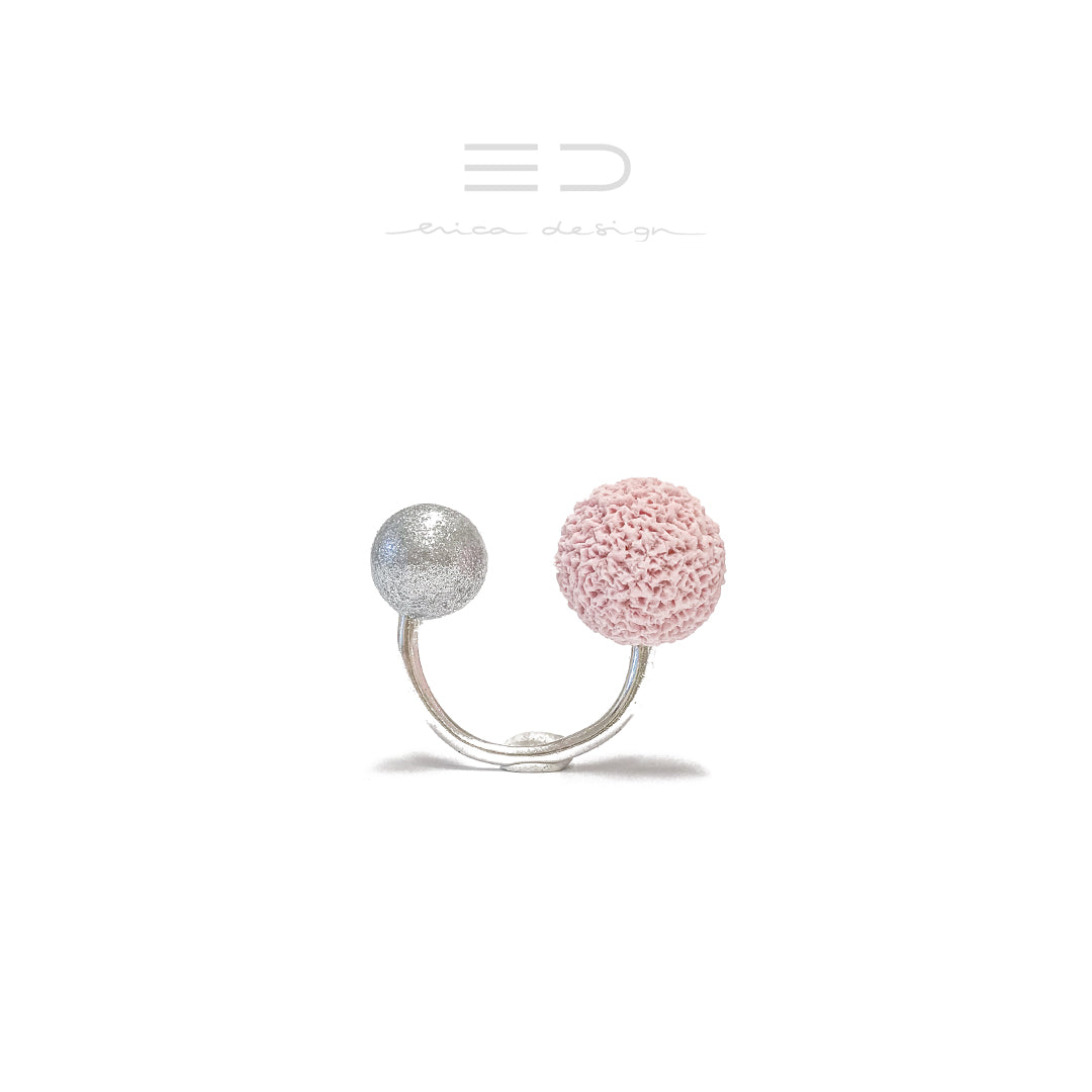 bombilla | rosa en polvo - plata