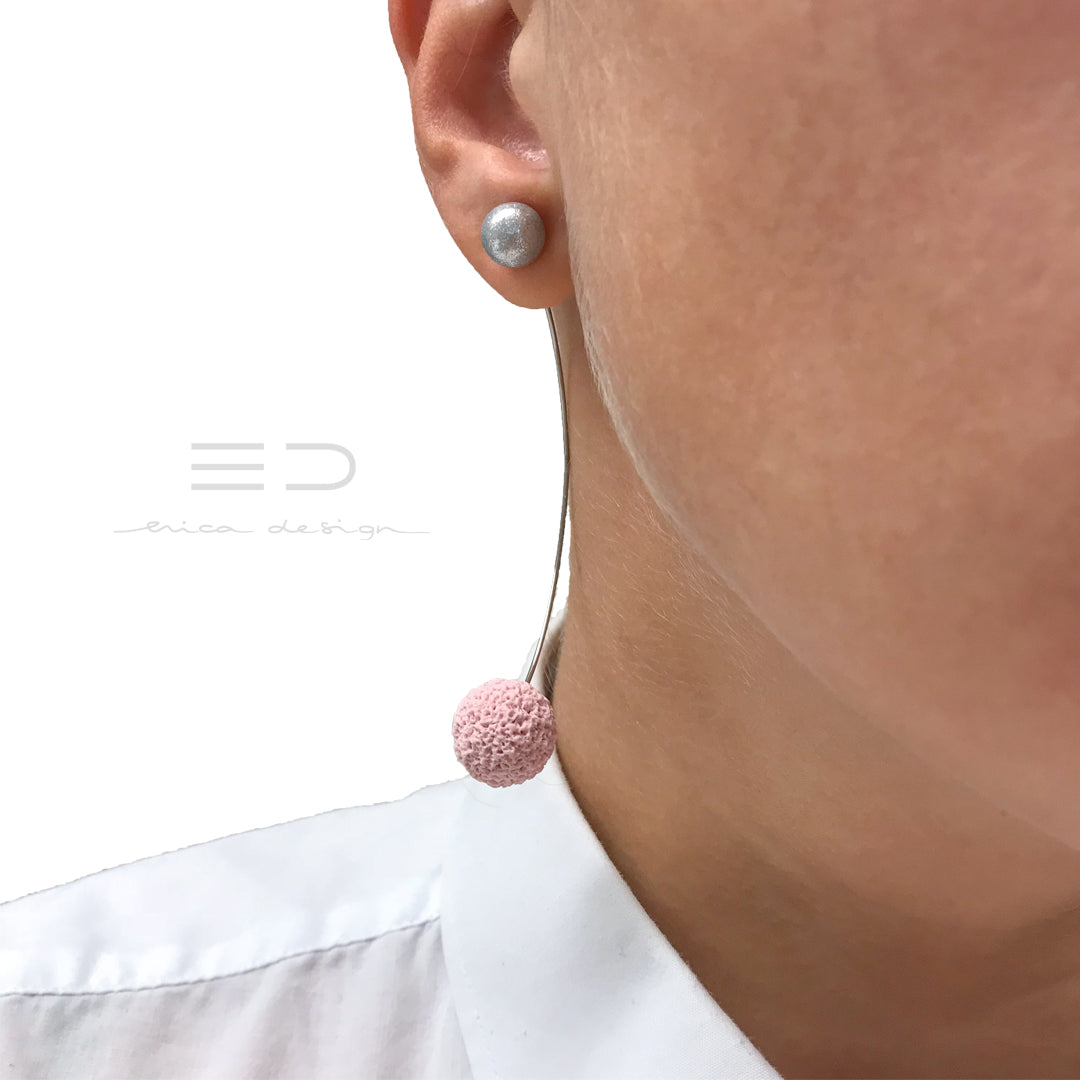 bombilla | rosa en polvo - plata