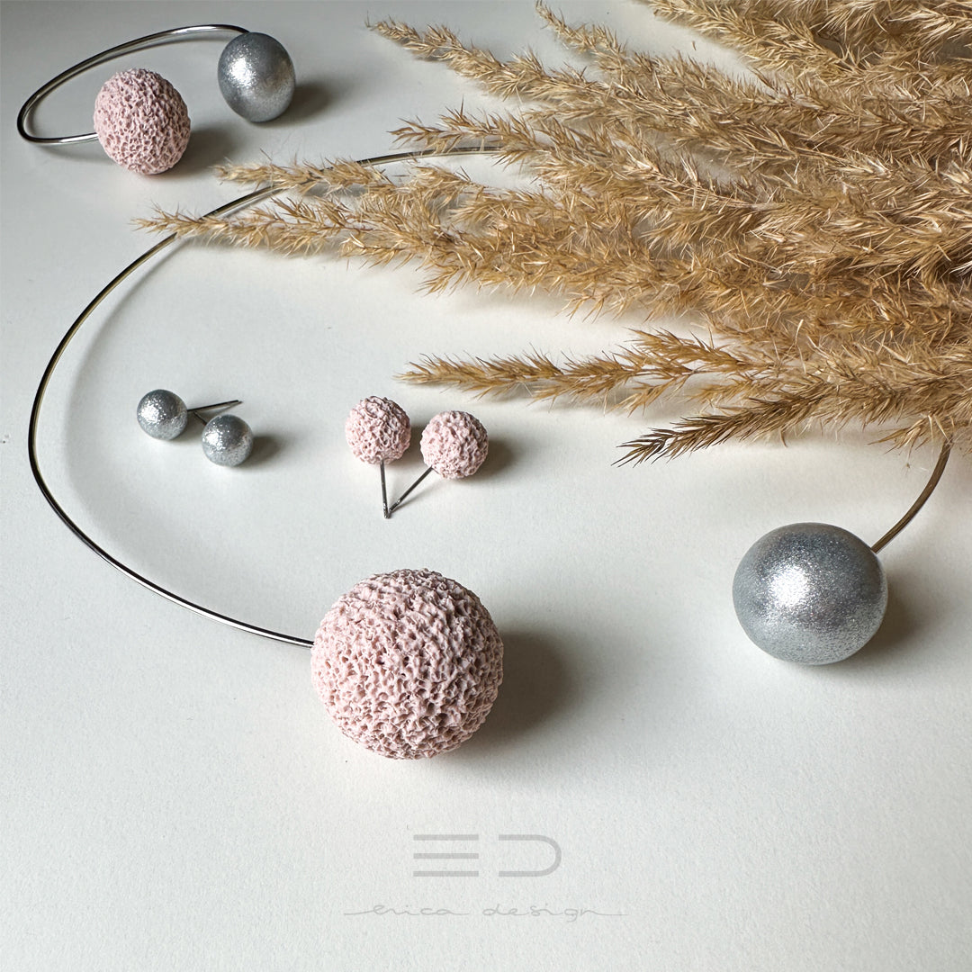 bombilla | rosa en polvo - plata