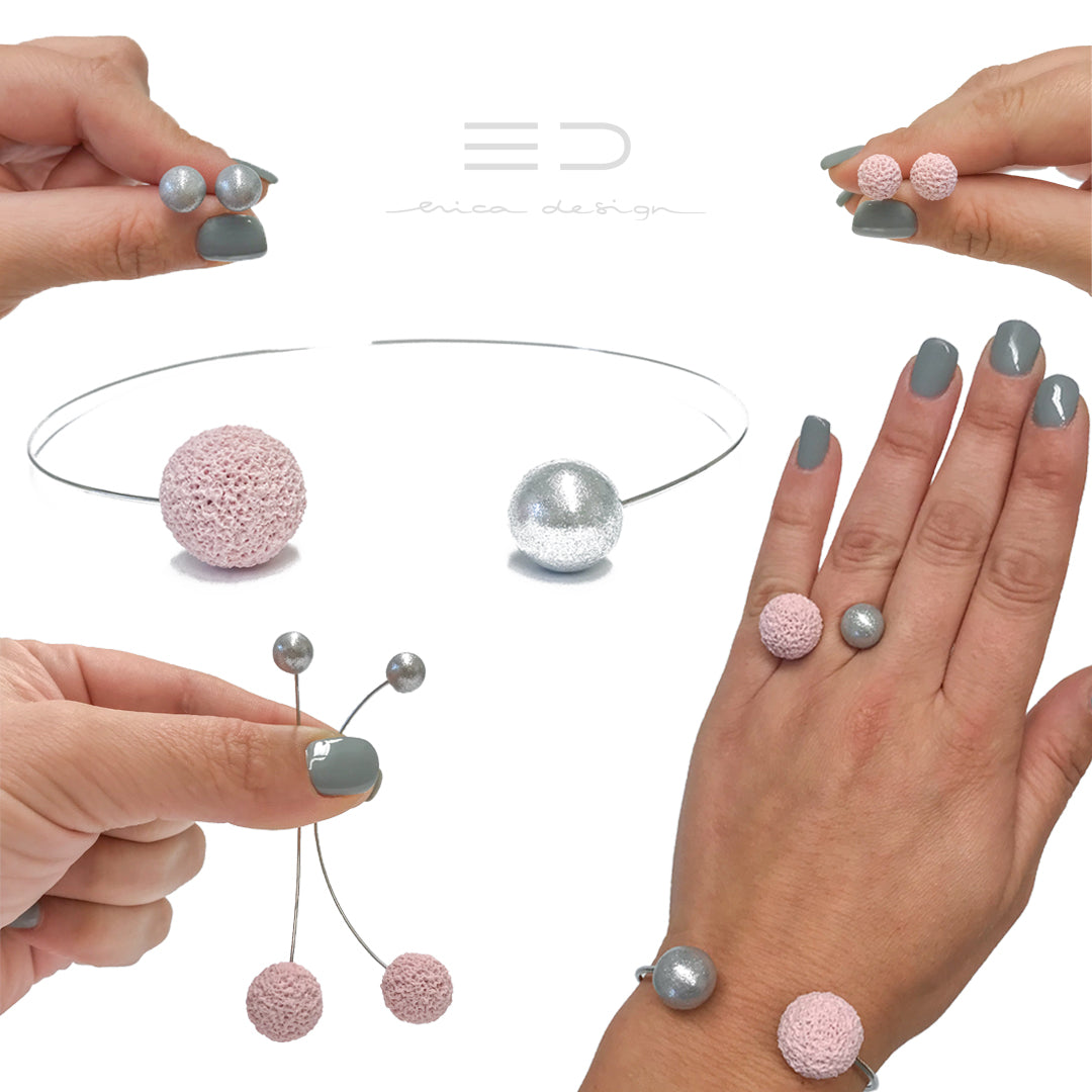 bombilla | rosa - plata