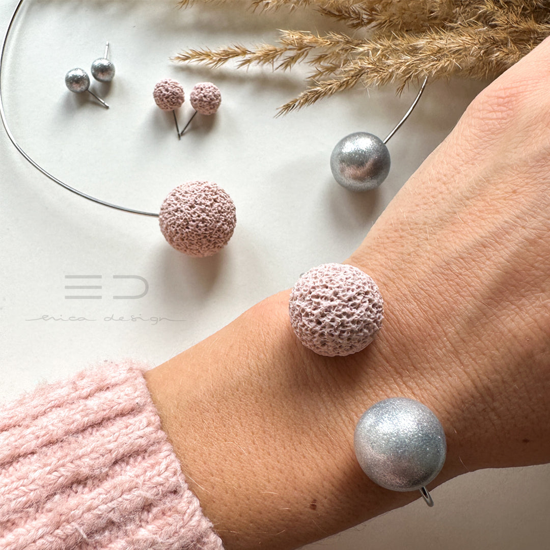 bombilla | rosa - plata