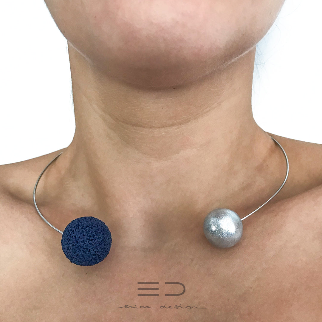 ampoule | bleu marine, argent