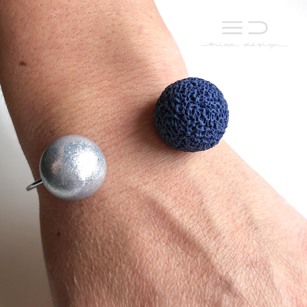 ampoule | bleu marine, argent