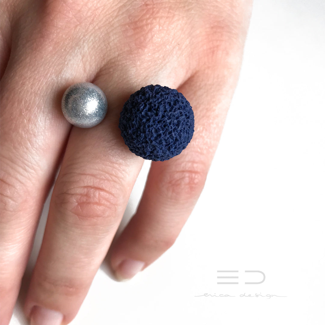 ampoule | bleu marine, argent