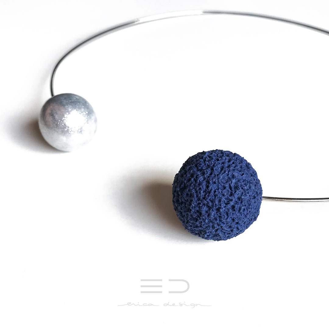 ampoule | bleu marine, argent