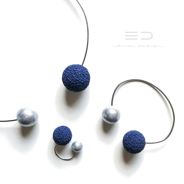 bulb | navy blue and silver