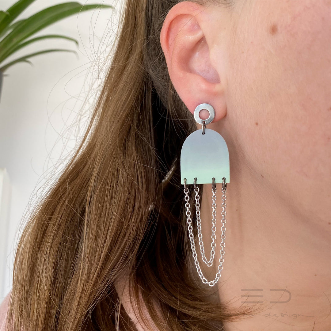 dangle ovals | gray green