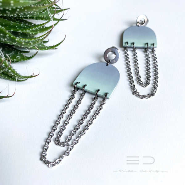 dangle ovals | gray green