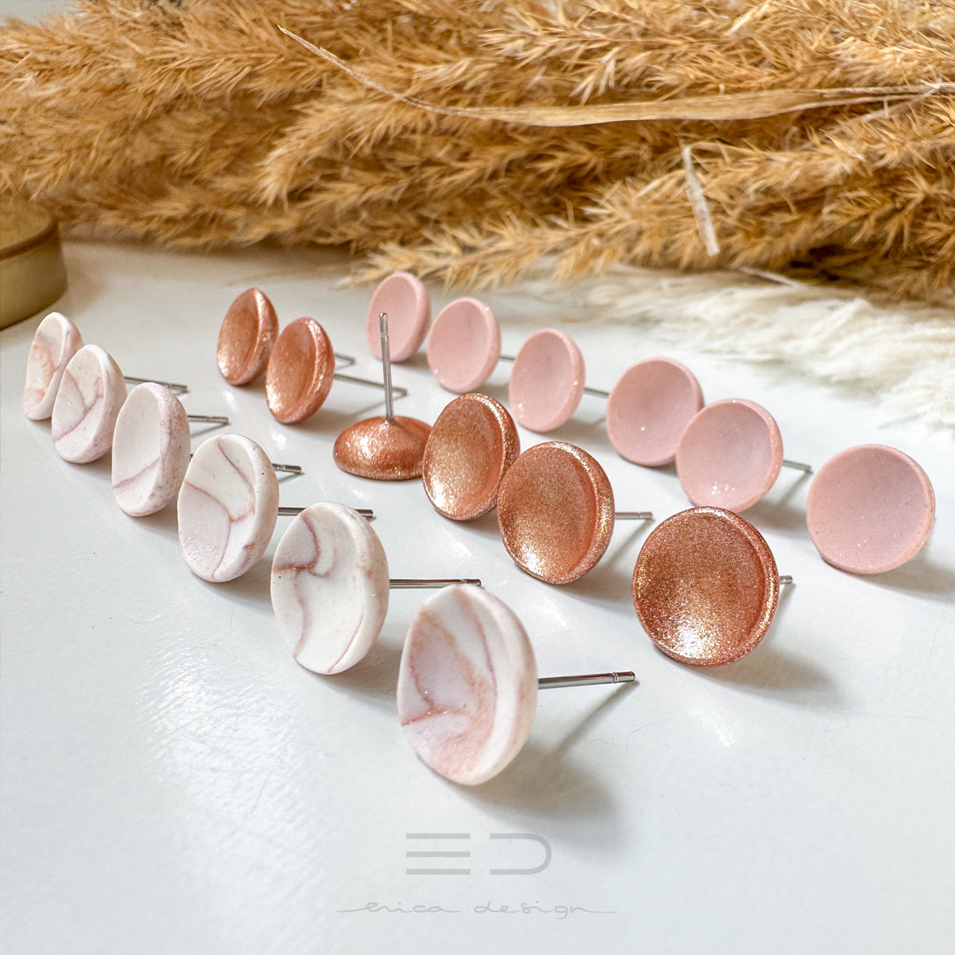 noName | ensemble de boucles d'oreilles en or rose