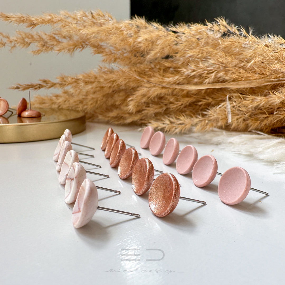 noName | ensemble de boucles d'oreilles en or rose