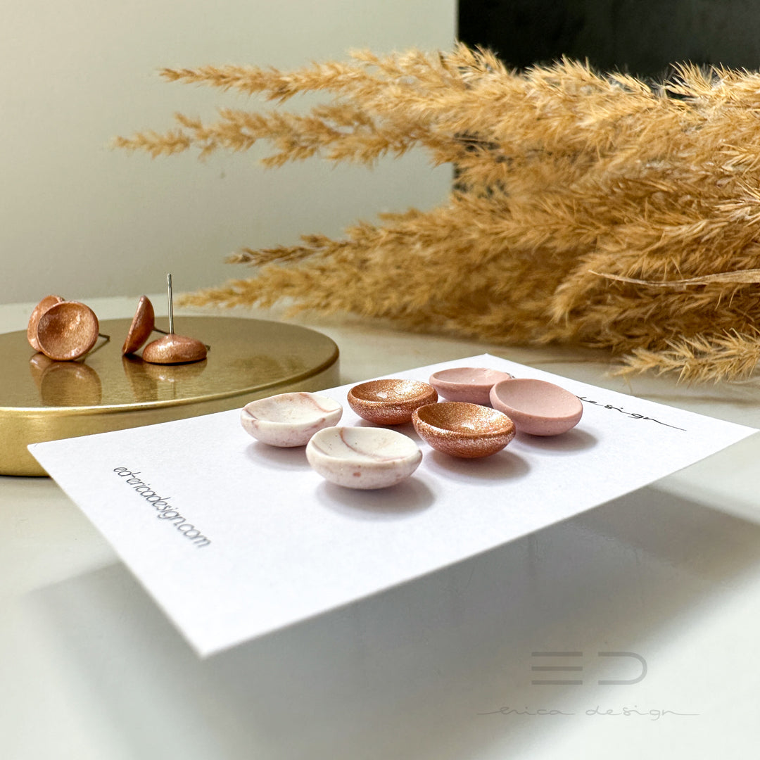 noName | ensemble de boucles d'oreilles en or rose
