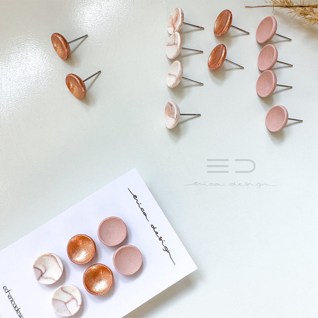 noName | ensemble de boucles d'oreilles en or rose