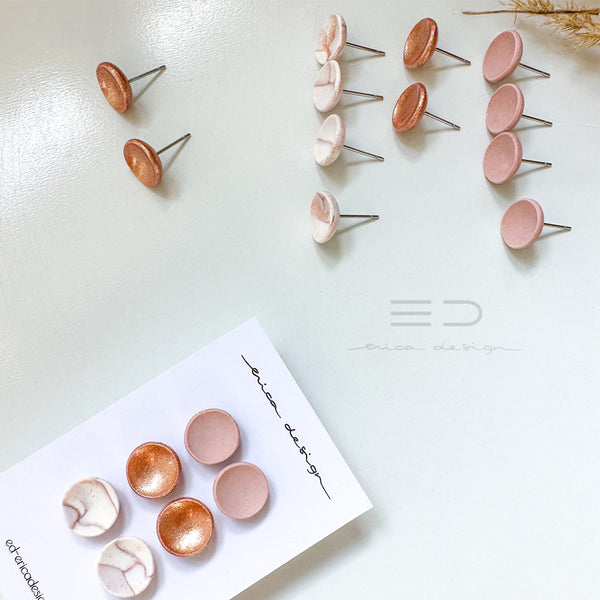 noName | ensemble de boucles d'oreilles en or rose