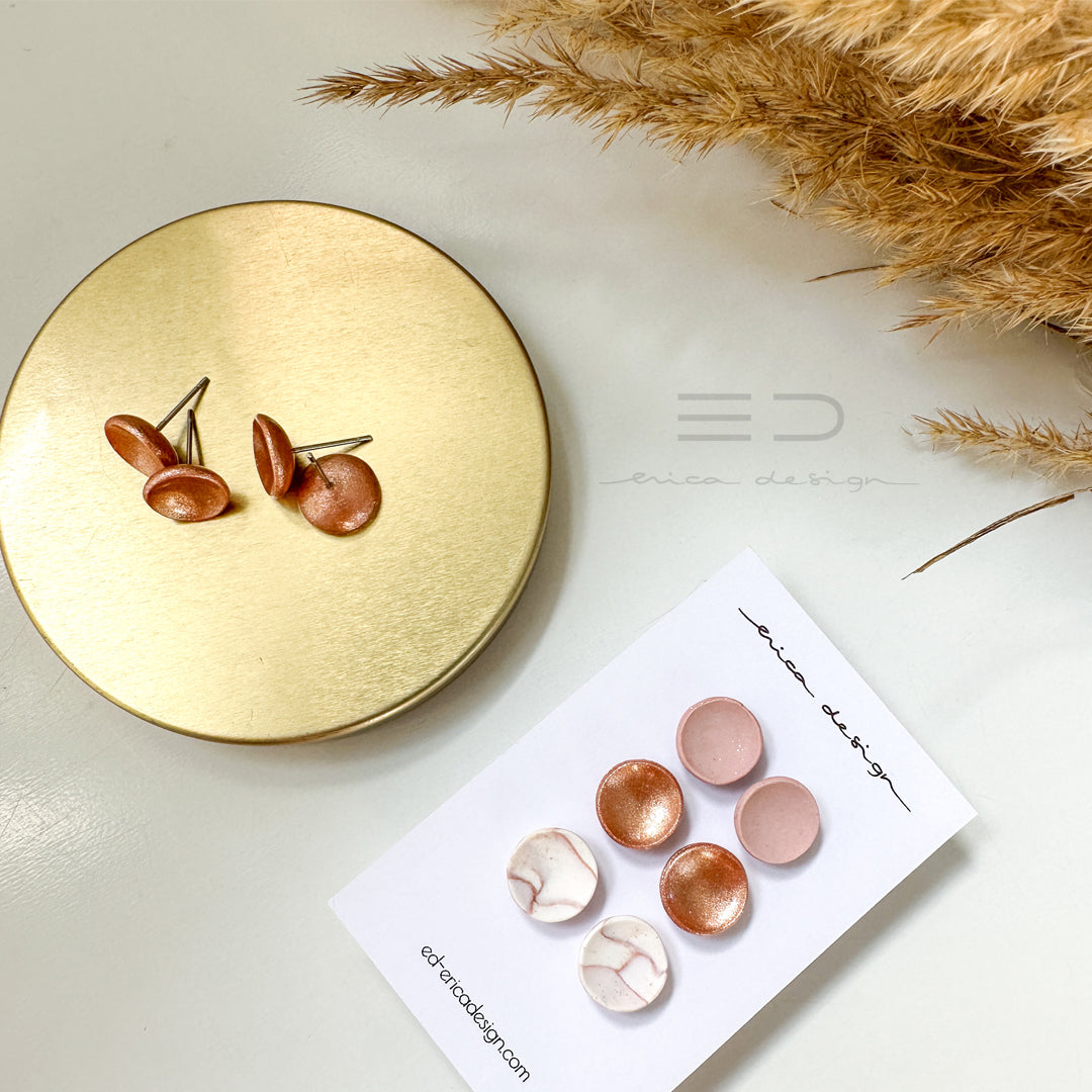 noName | ensemble de boucles d'oreilles en or rose