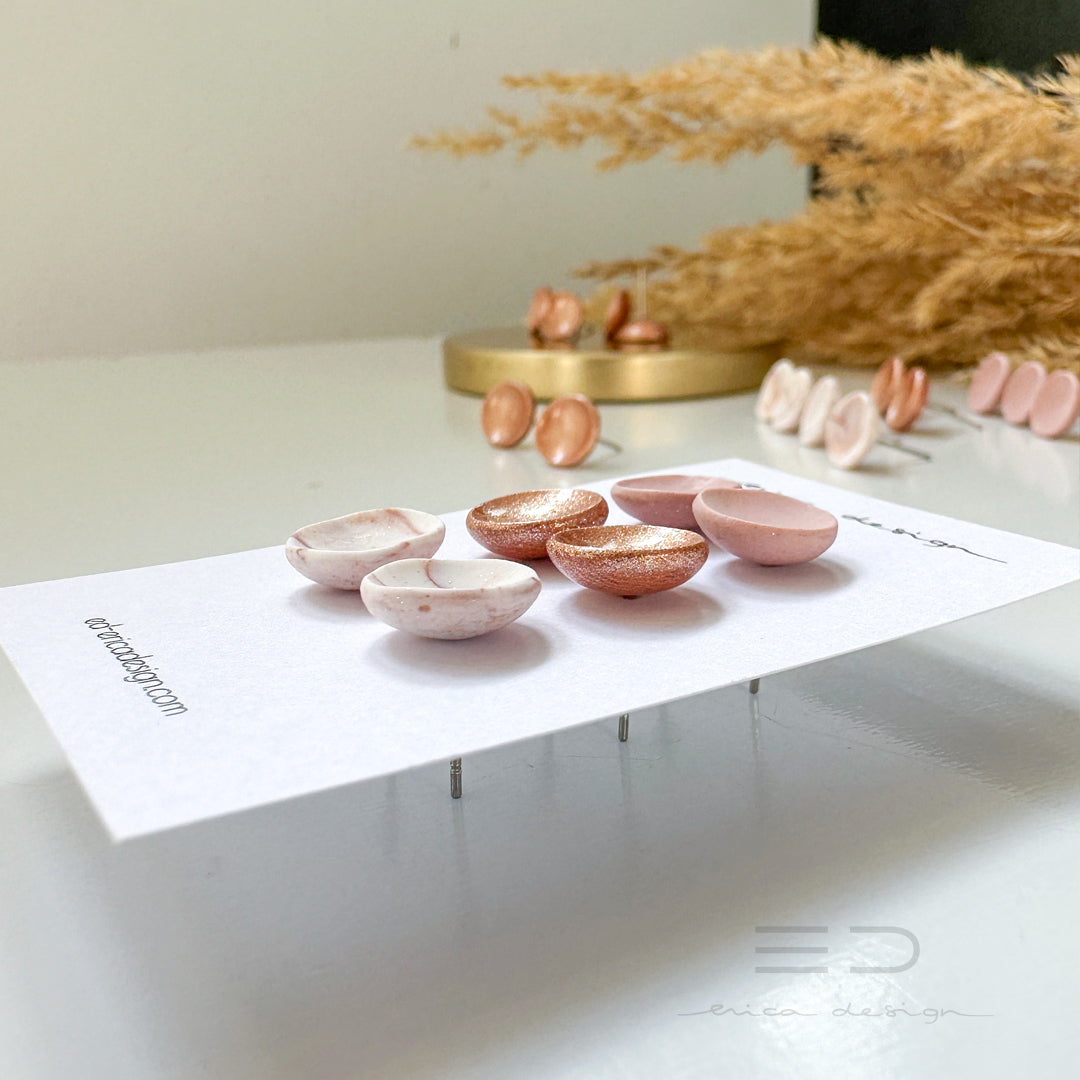 noName | set di orecchini a perno rosegold
