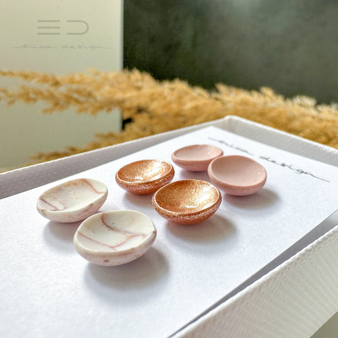 noName | set di orecchini a perno rosegold