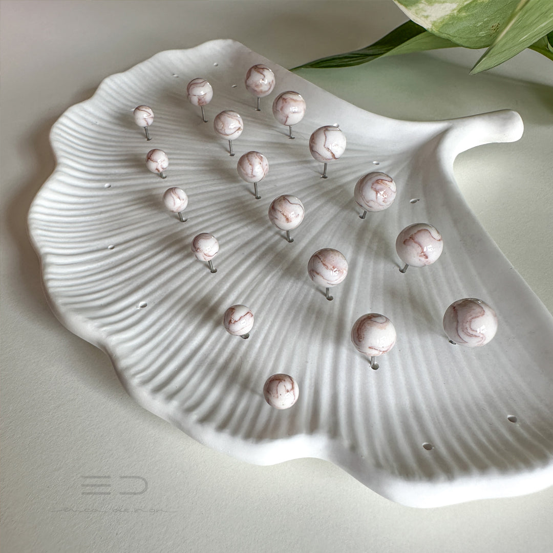 bulb marble studs | size of your choice