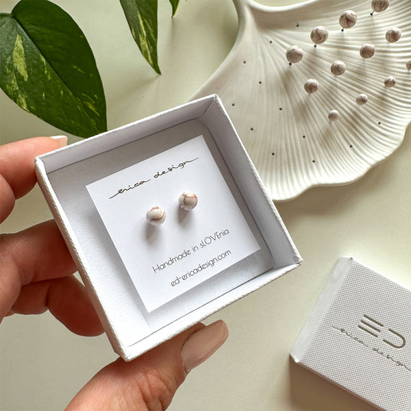 bulb marble studs | size of your choice