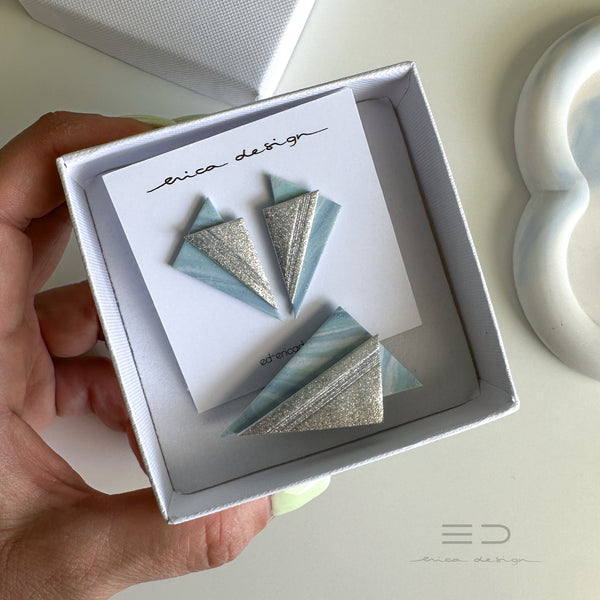 asymmetric . limited edition | blue - silver