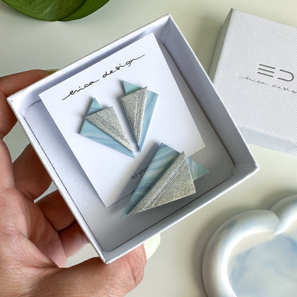 asymmetric . limited edition | blue - silver
