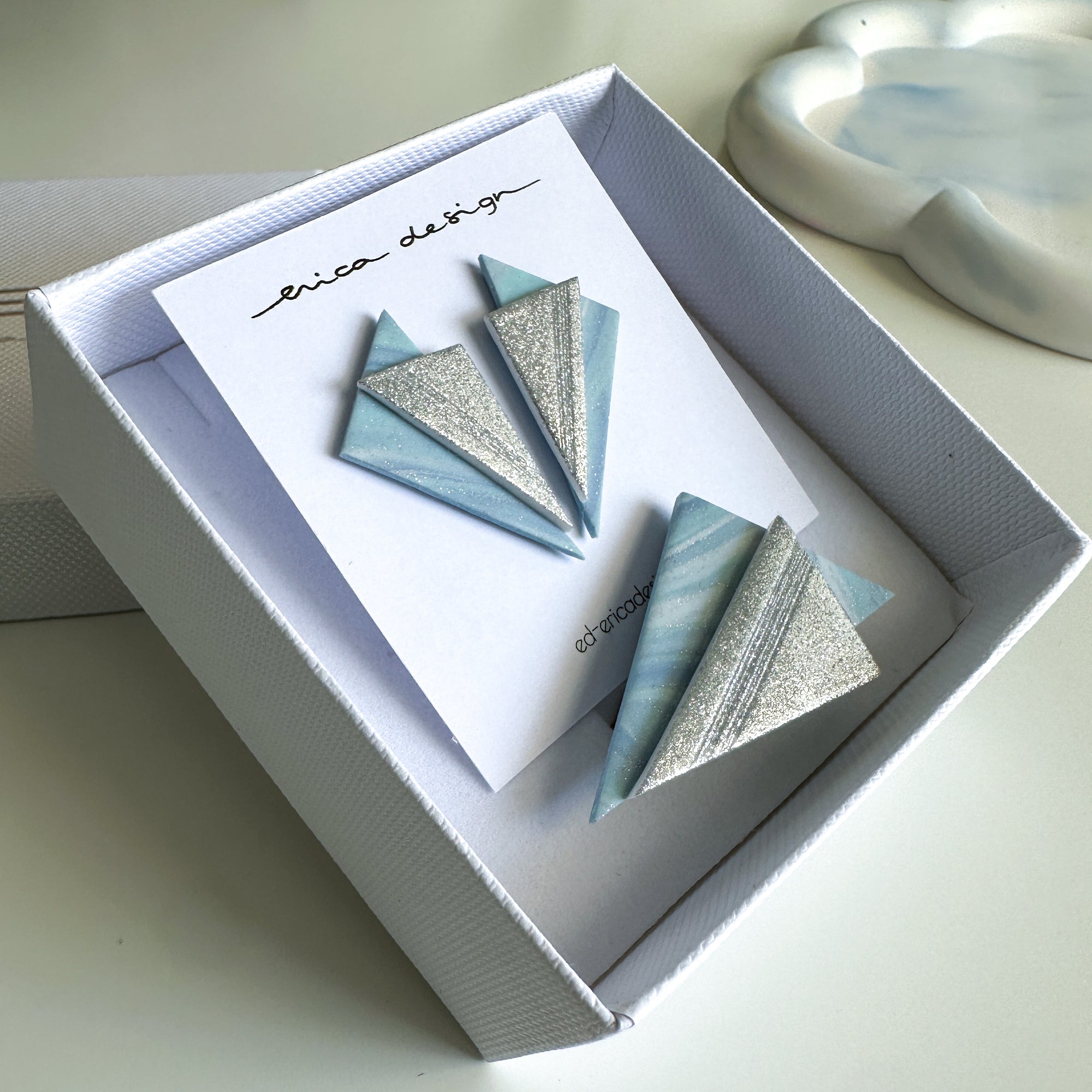 asymmetric . limited edition | blue - silver
