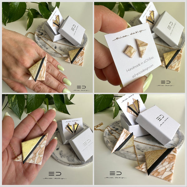 Asimmetrico . EDIZIONE LIMITATA | Oro in polvere Nero