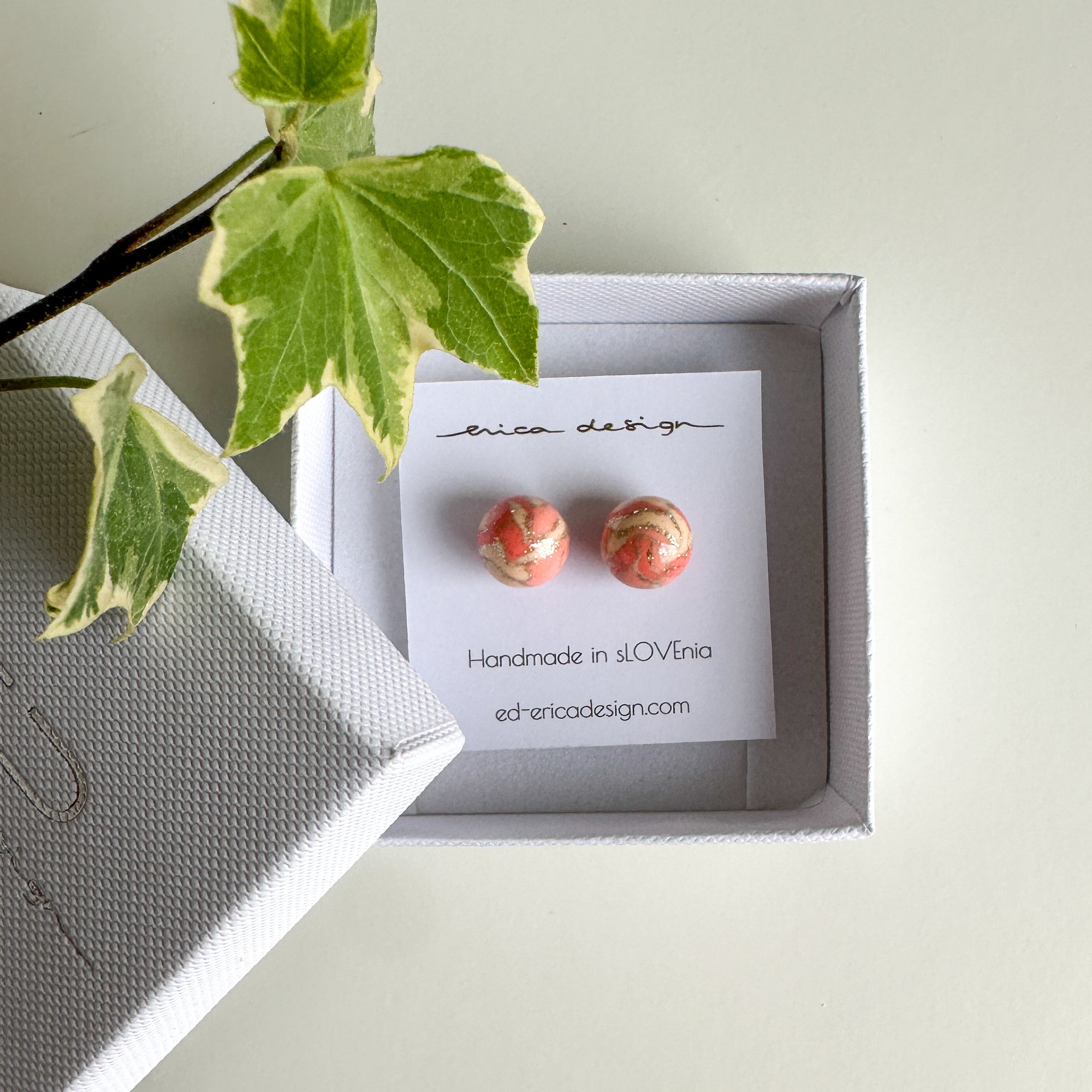 boucles d'oreilles en forme de bulbe | orange
