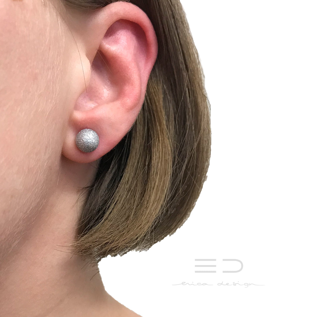 bulb earrings | black marble