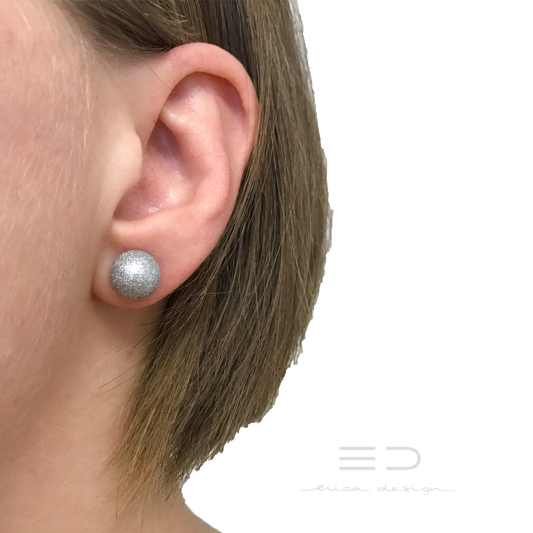 bulb studs | marble black