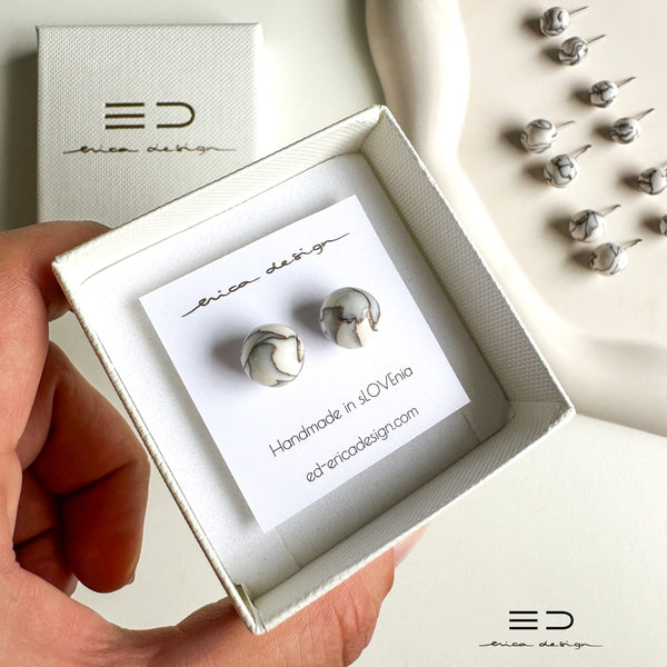 bulb marble studs | color of cognac