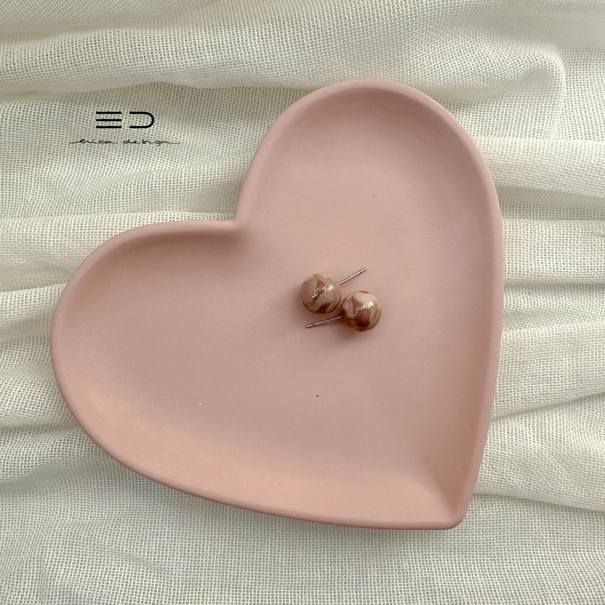 gift set | HEART | earrings + tray