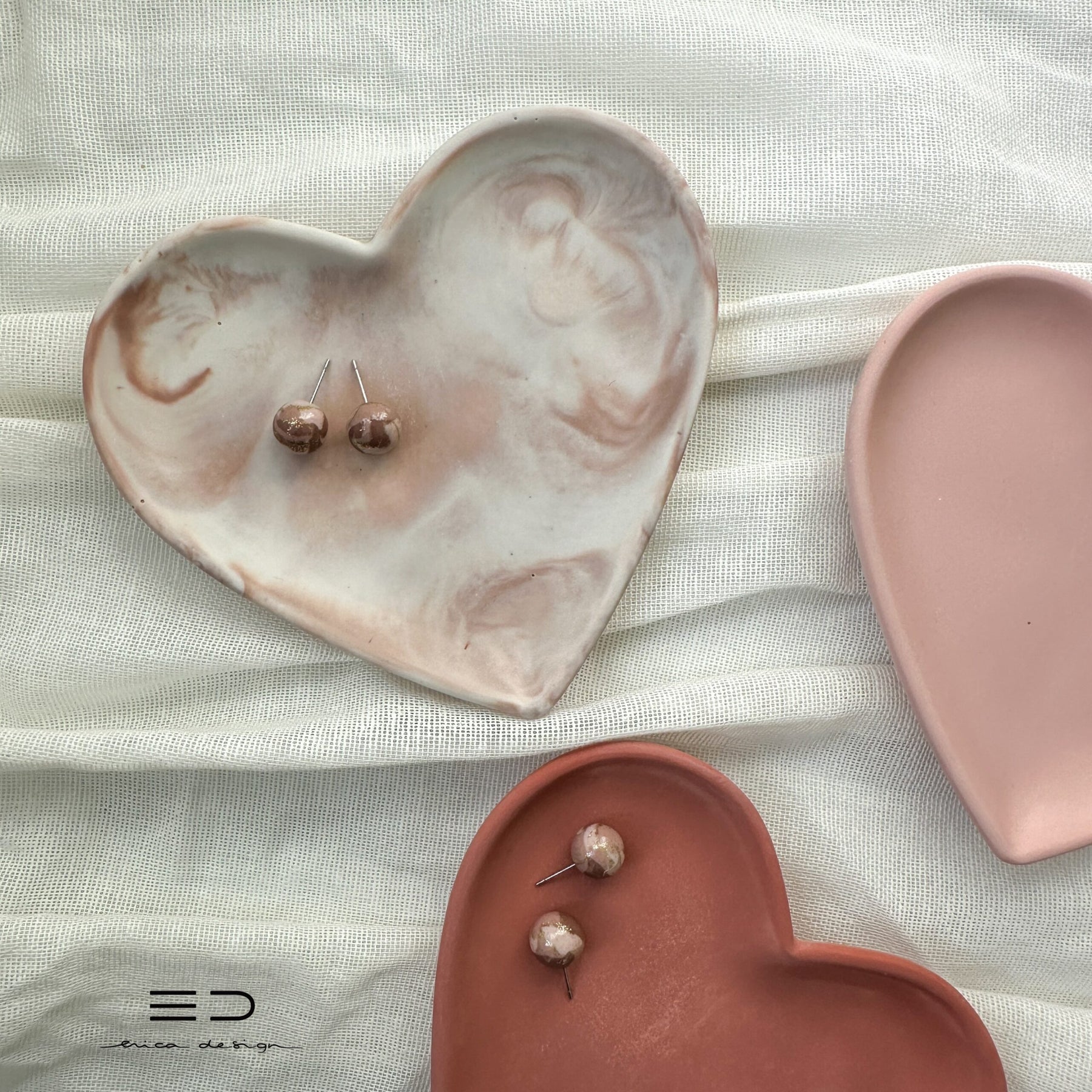 set de regalo | CORAZÓN | pendientes + bandeja