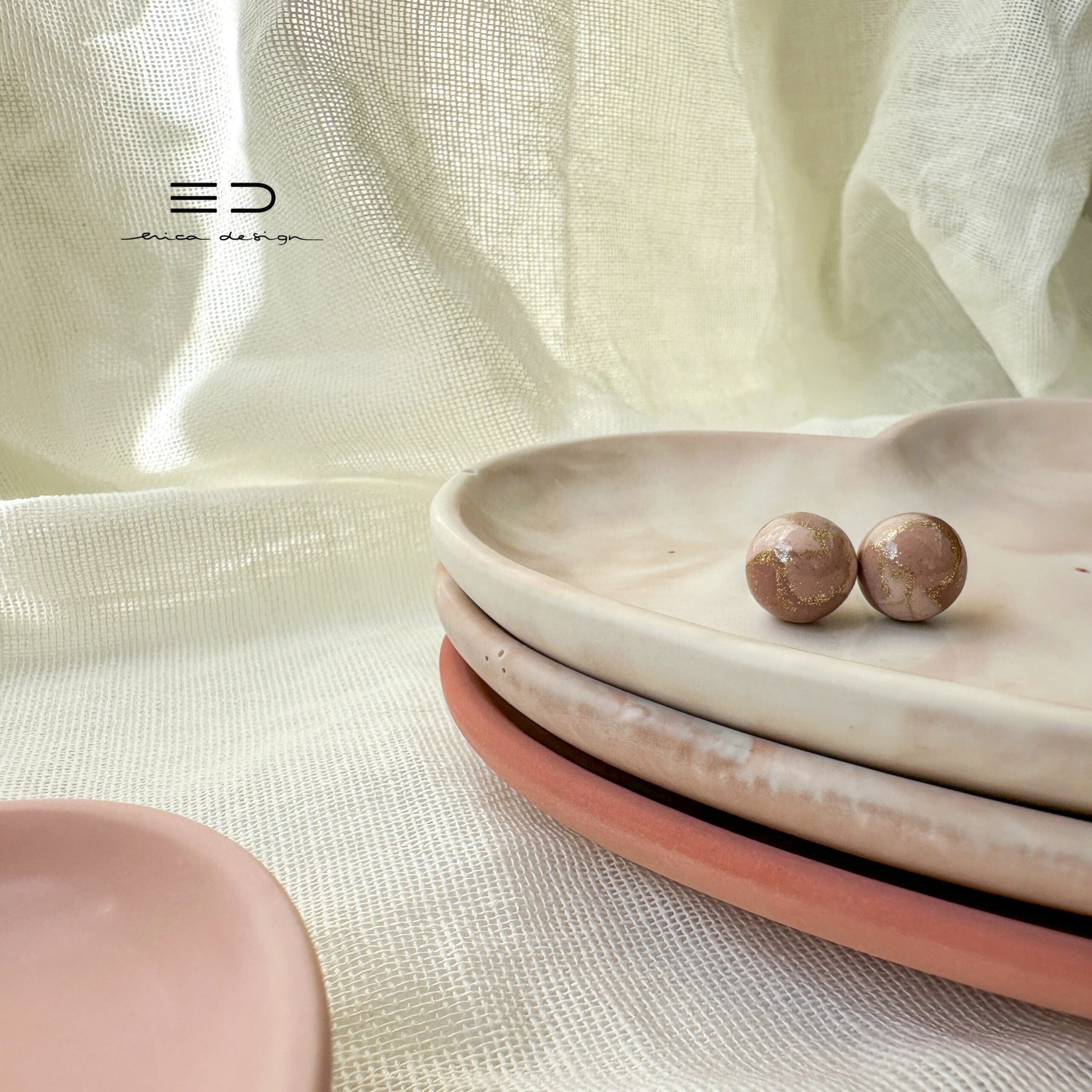 gift set | HEART | earrings + tray