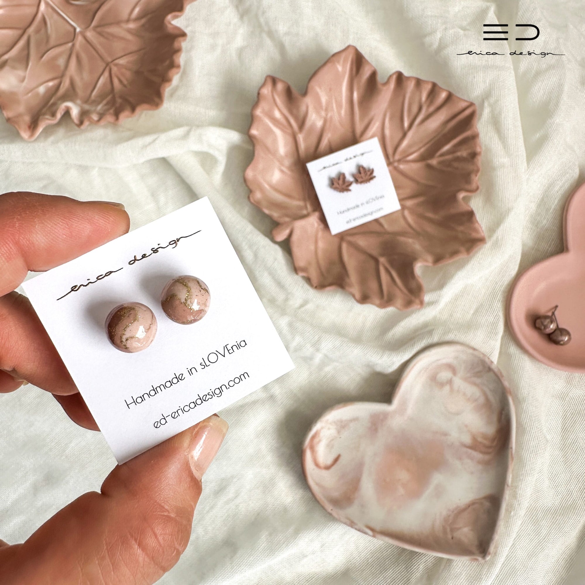 gift set | HEART | earrings + tray