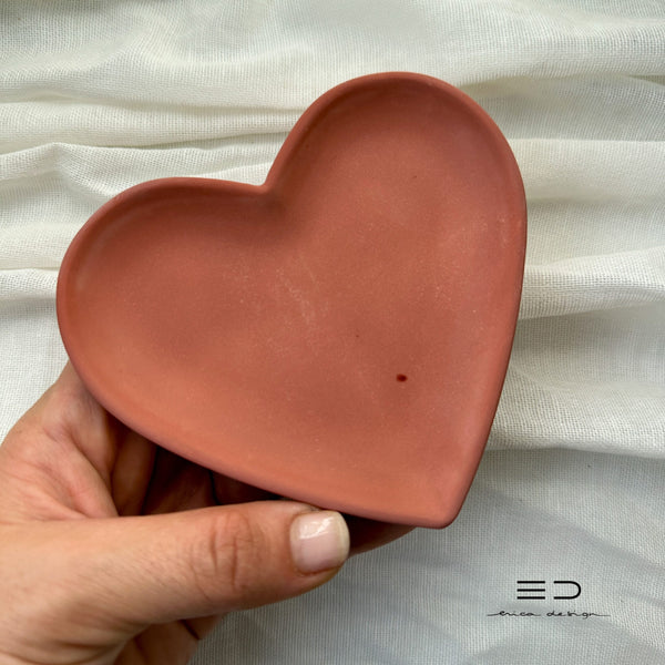 set de regalo | CORAZÓN | pendientes de botón + bandeja
