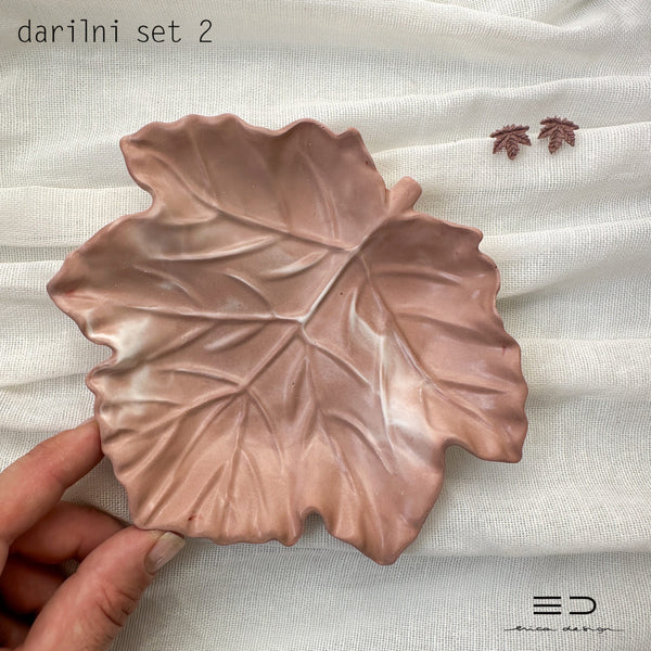 set regalo | MAPLE | orecchini + ciotola decorativa