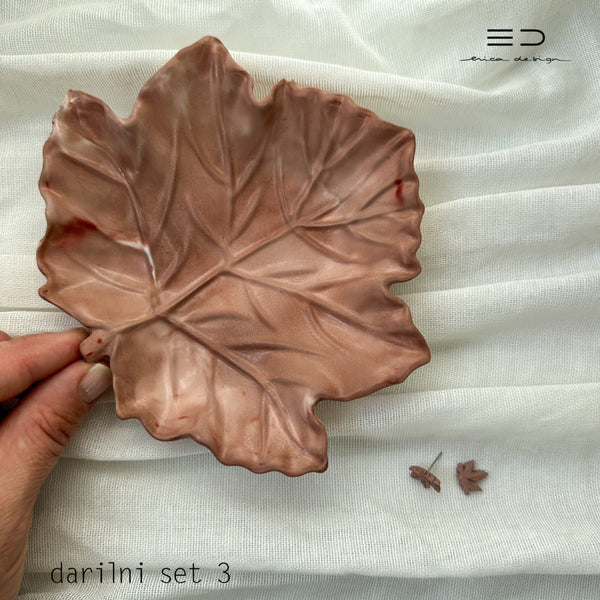 set regalo | MAPLE | orecchini + ciotola decorativa