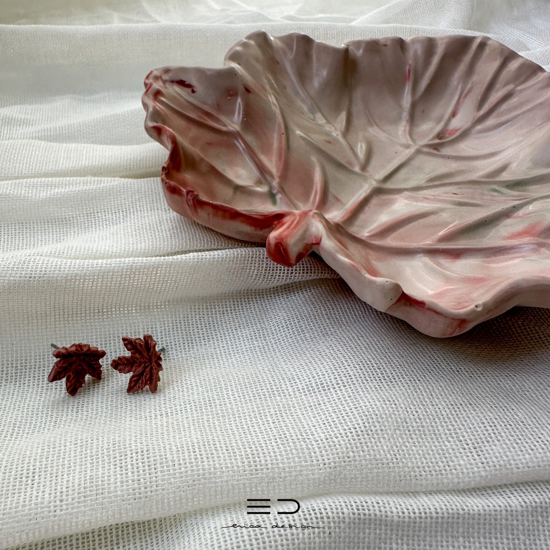 set regalo | MAPLE | orecchini + ciotola decorativa