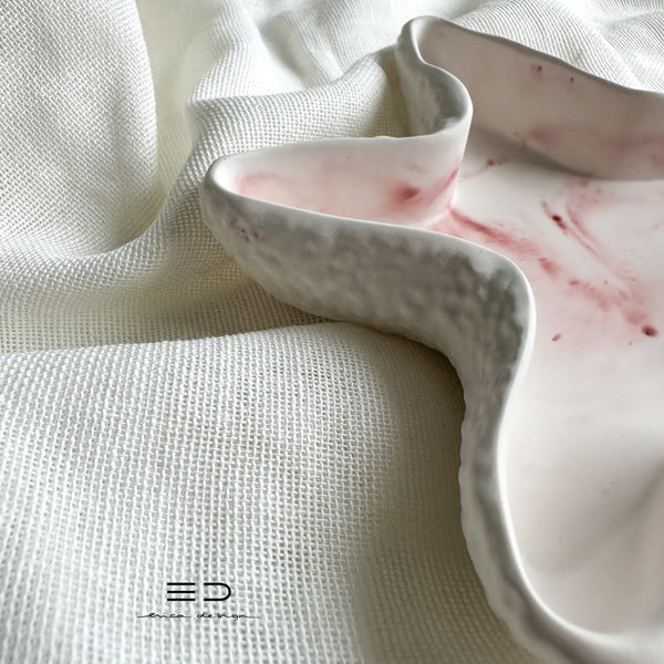set | marble earrings + star tray