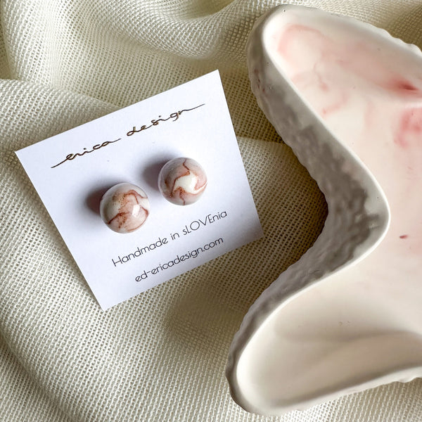 set | marble earrings + star tray