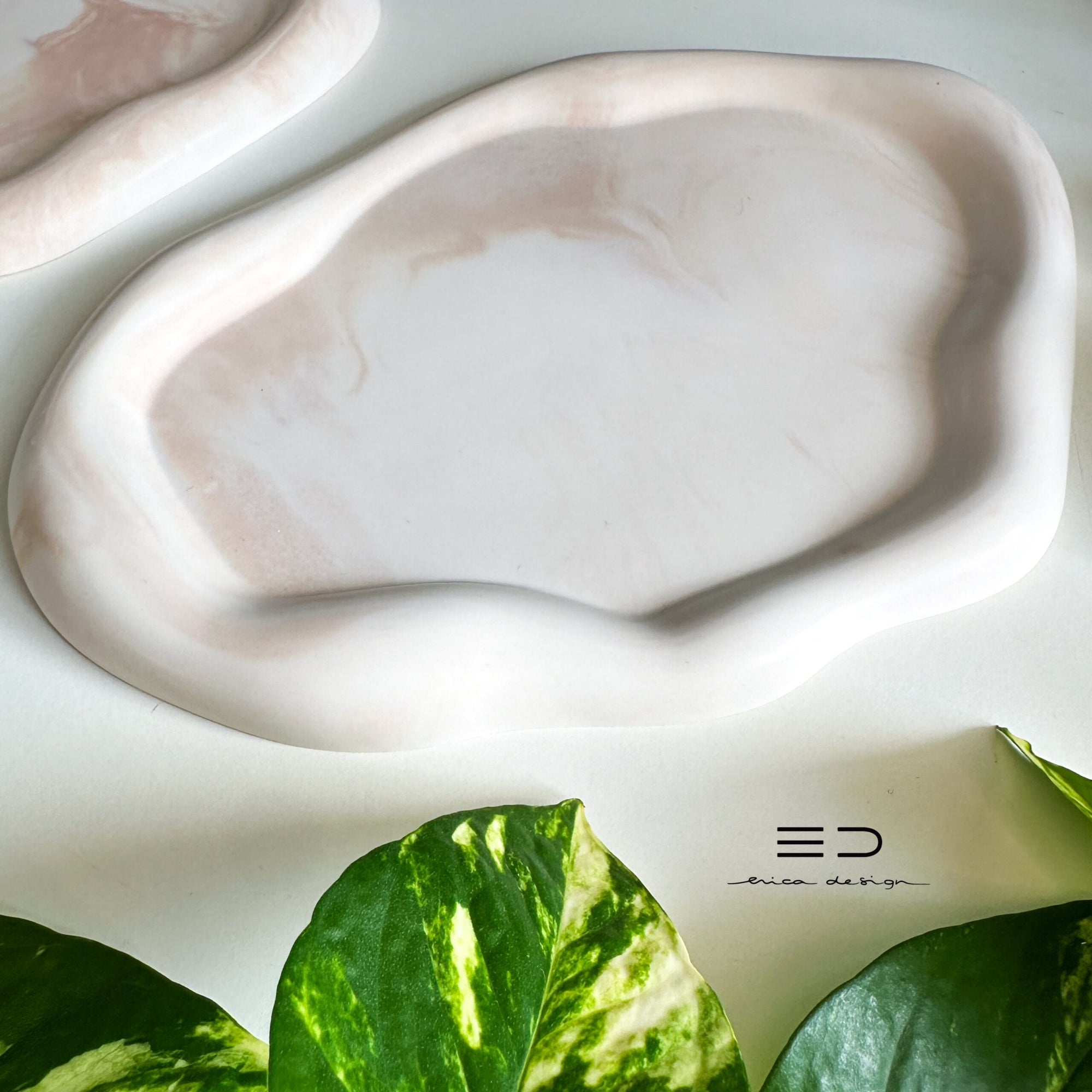 decorative tray wave | beige