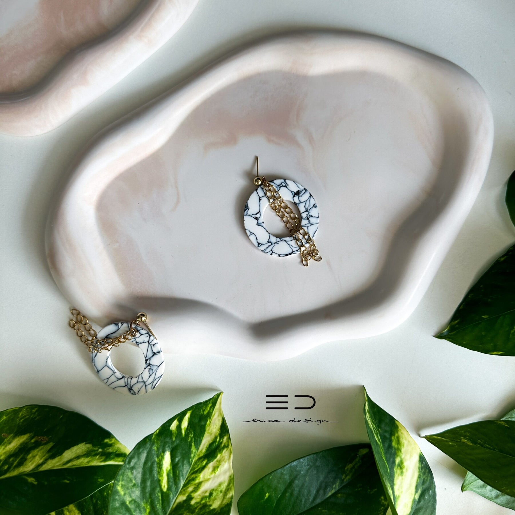 decorative tray wave | beige